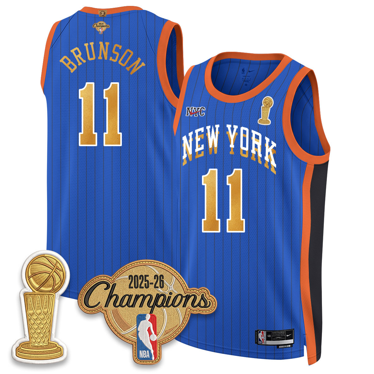 NYK Champions Night Vapor Jersey - Stitched
