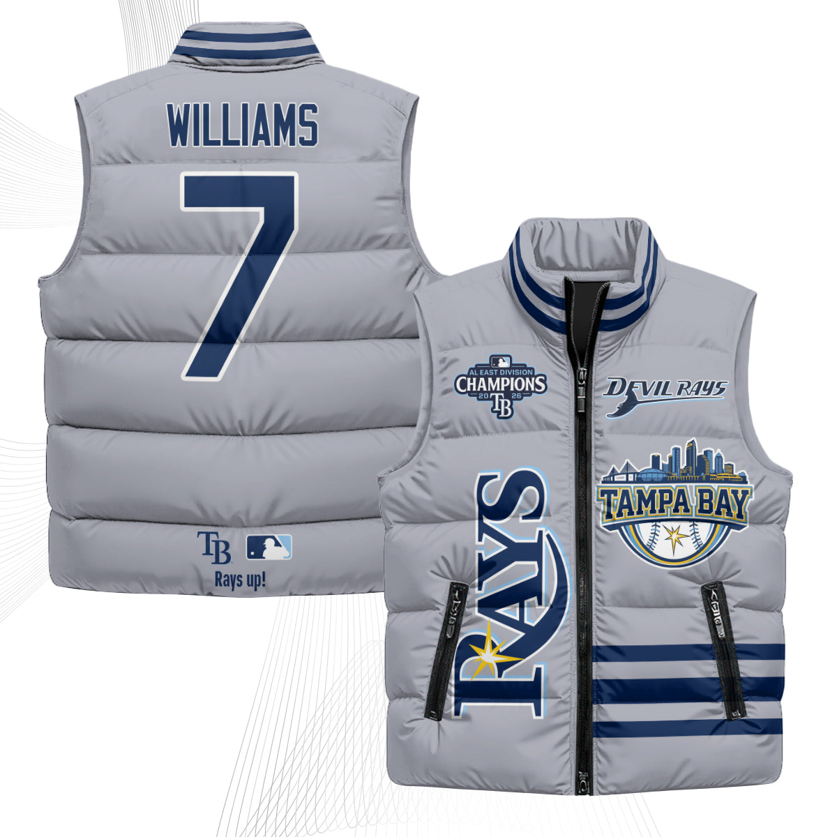 TB "Devil Rays" Puffer Vest - Printed