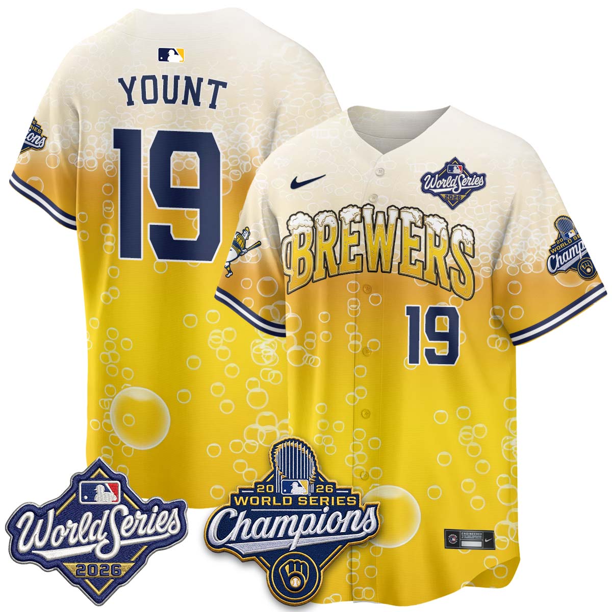 MIL "Pitcher & Pint" 2026 WS Champions Jersey - Stitched (#9) (2)