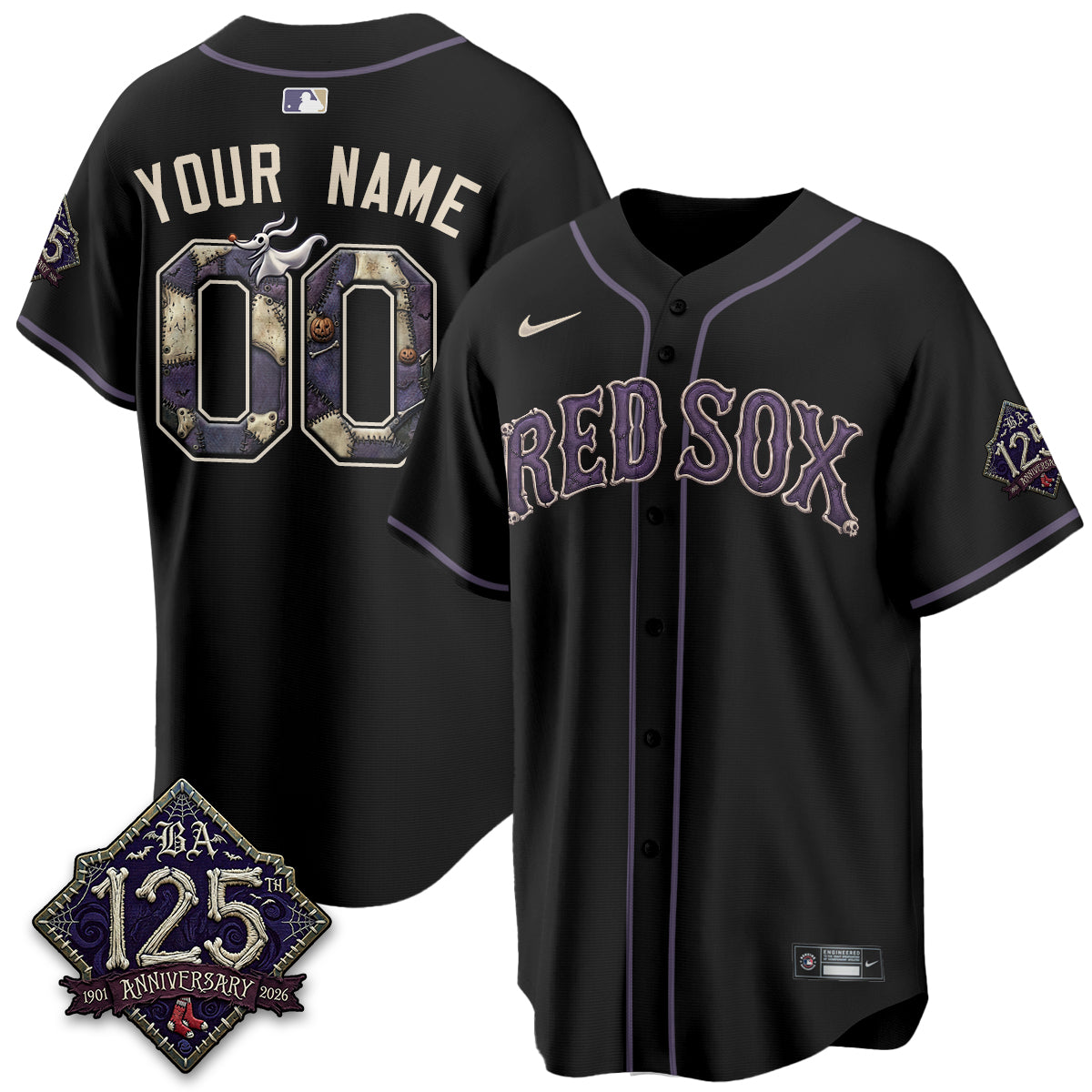 Boston Red Sox Nightmare Vapor Limited Custom Jersey - Stitched