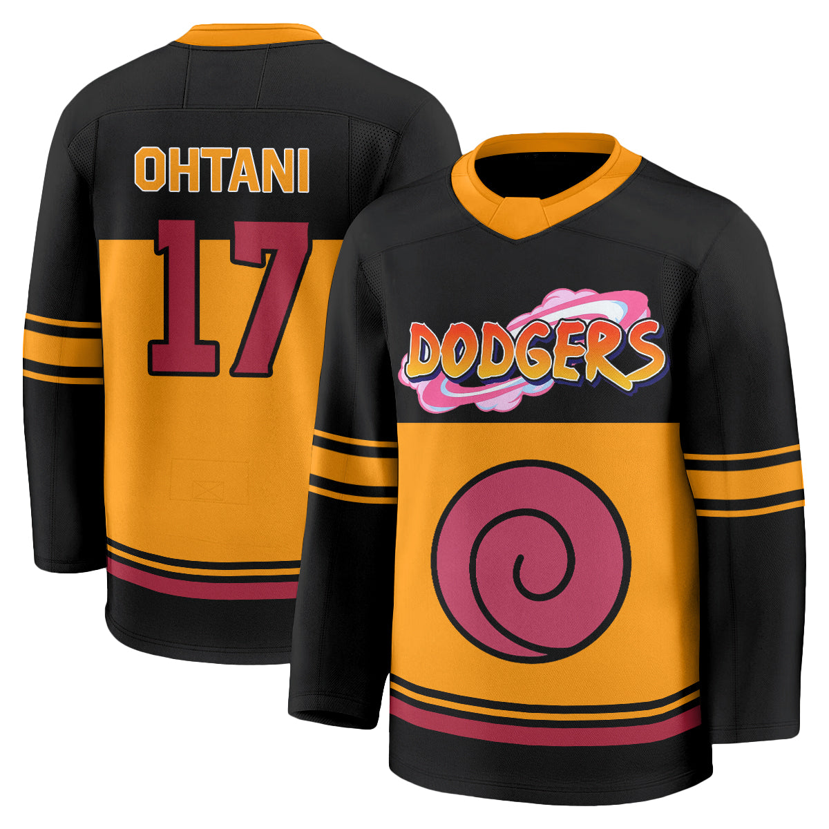 Los Angeles Dodgers Naruto Edition Vapor Hockey Jersey - Stitched