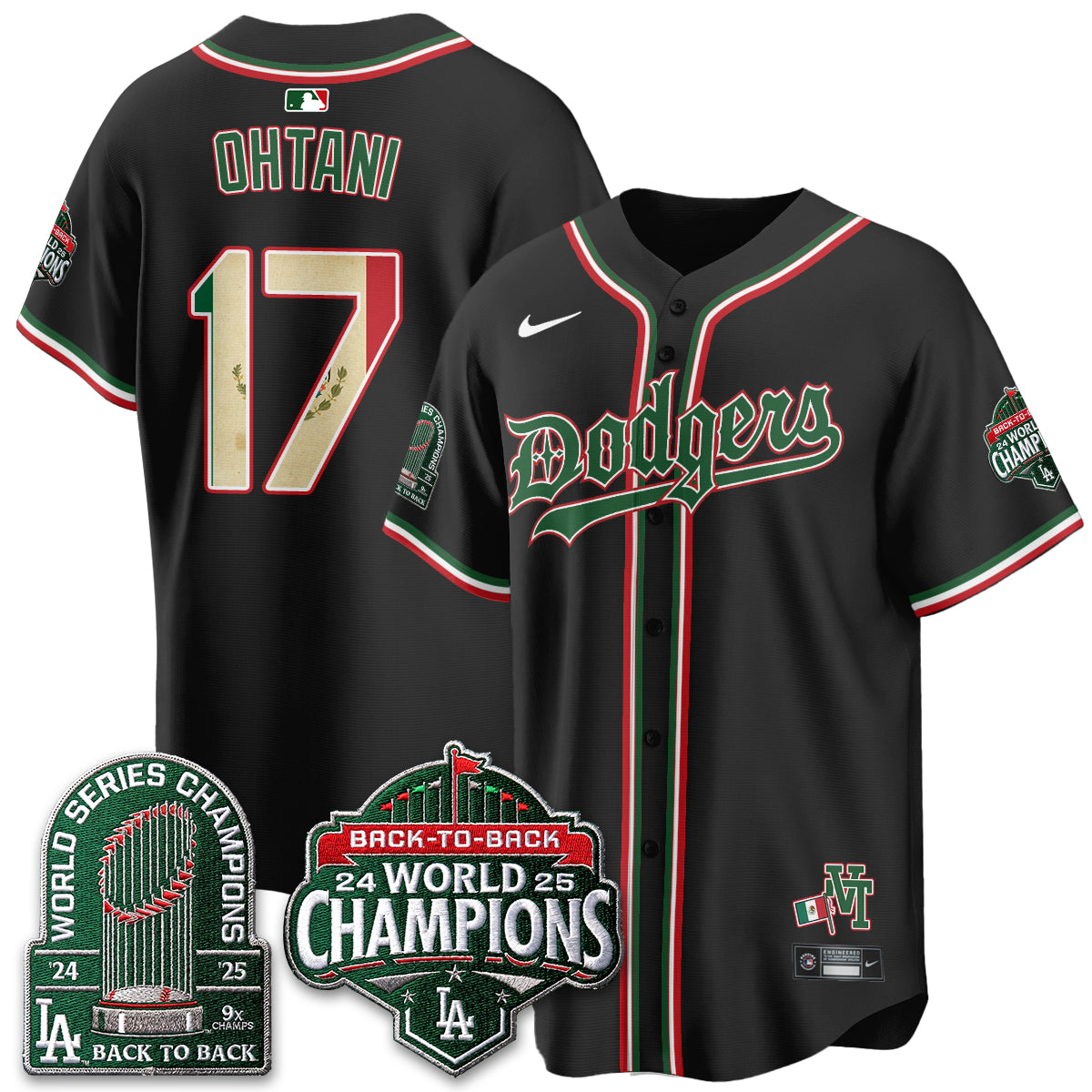 Los Angeles Dodgers x Mexico Style Vapor Jersey - Stitched