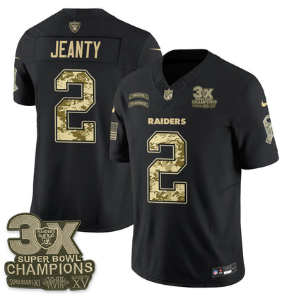 Las Vegas Raiders 2026 Salute to Service V2 Vapor Jersey - Stitched