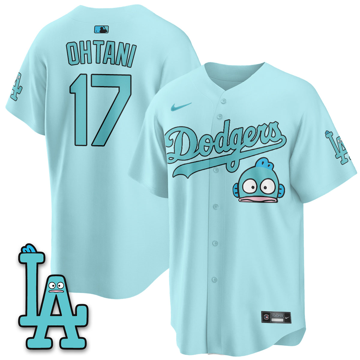 Los Angeles Dodgers x Hangyodon Edition Vapor Jersey- Stitched