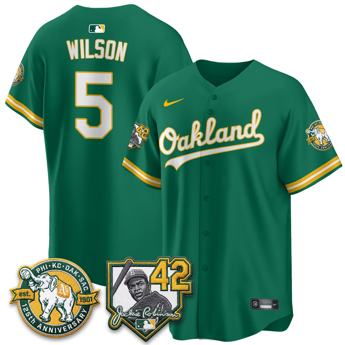 OAK 2026 Jackie Robinson Day - Celebrating 125 Years Limited Vapor Jersey - All Stitched