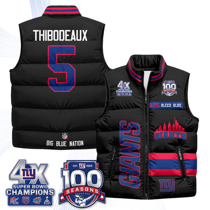 NYG 4X Champs S.Bowl Puffer Vest - Printed