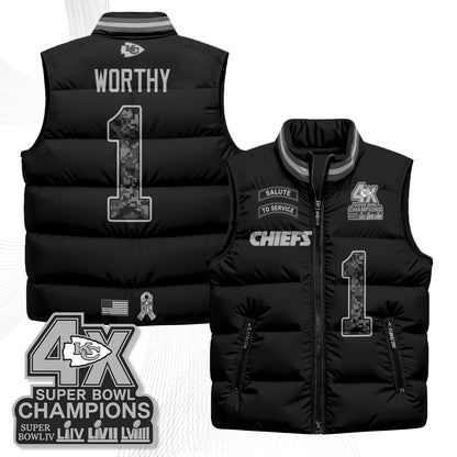 KC 2026 Salute to Service Puffer Vest - Printed