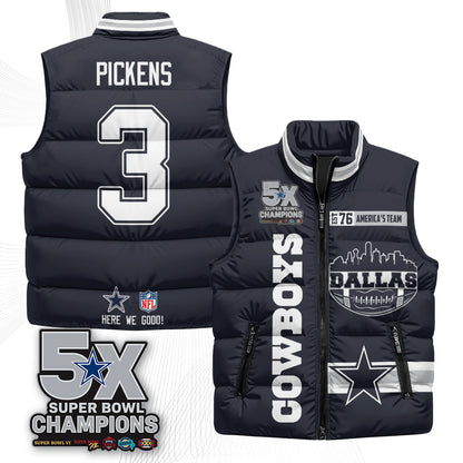 DAL "America's Team" Puffer Vest - Printed