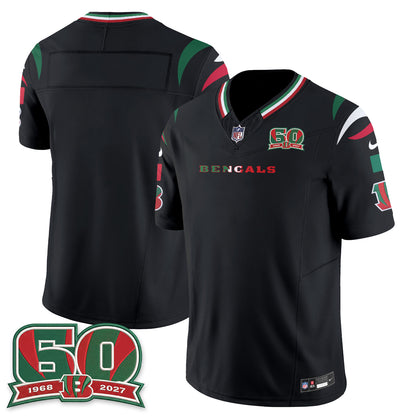 Cincinnati Bengals Mexico Edition Vapor Jersey - Stitched