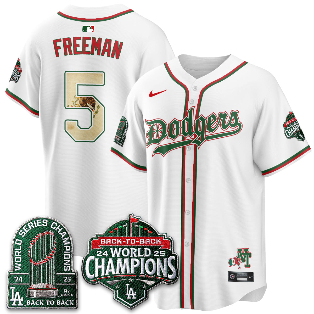 Los Angeles Dodgers x Mexico Style Vapor Jersey - Stitched