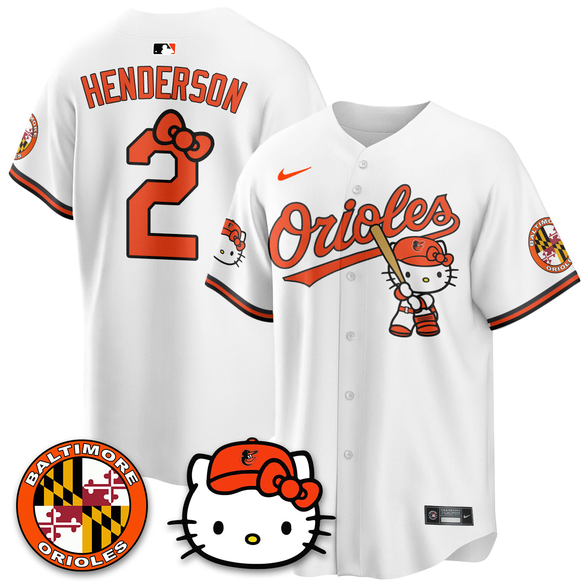 Baltimore Orioles x Meow Kitty Vapor Premier Limited Jersey - Stitched