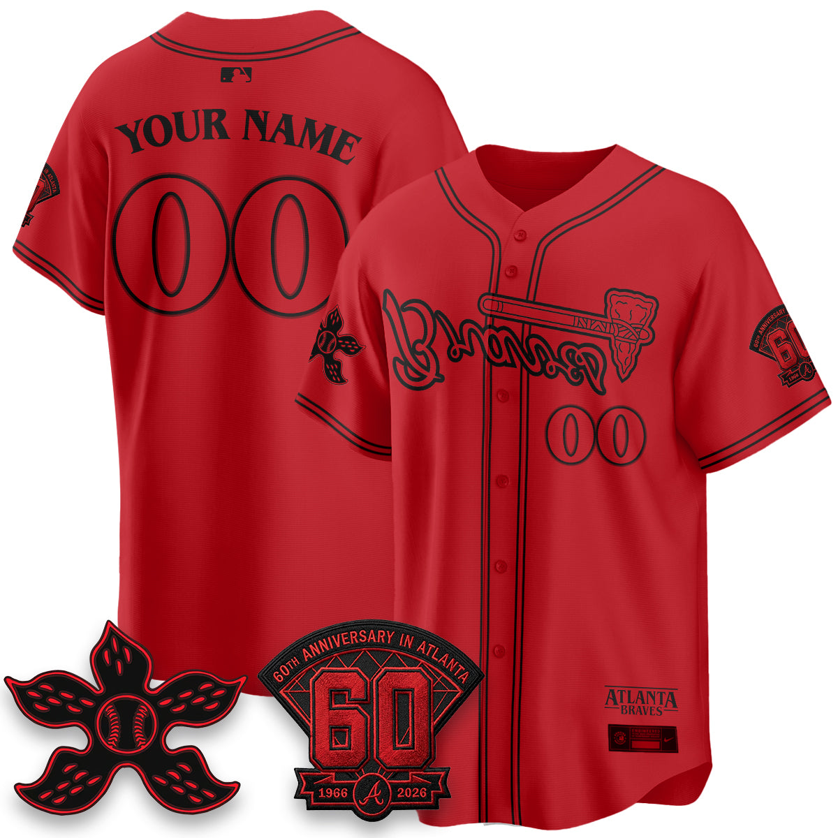 ATL x Stranger Things Vapor Custom Jersey V2- Stitched