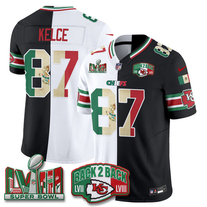 Kansas City Chiefs Mexico Split Edition Vapor Jersey - Stitched