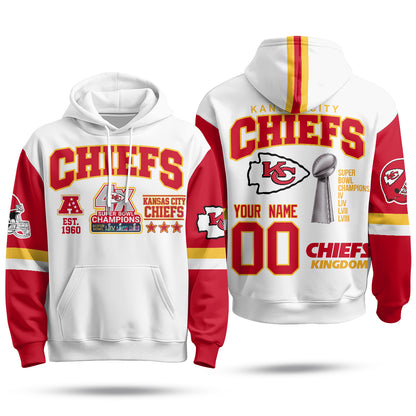 KC 4X Champs Gold Edition Custom Fleece Hoodie - Printed
