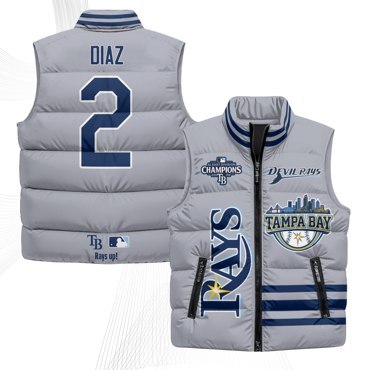 TB "Devil Rays" Puffer Vest - Printed