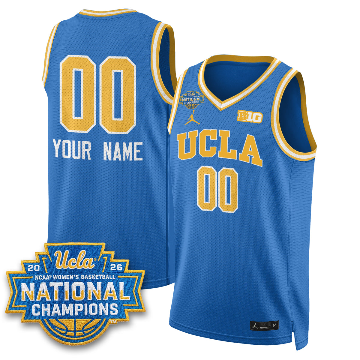 UCLA Women's Basketball National Champion 2026 Gear Limited Custom Jersey -  All Stitched