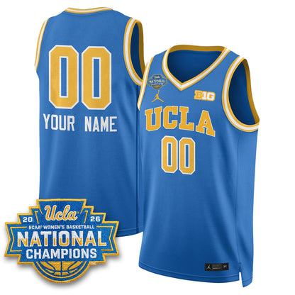 UCLA Women's Basketball National Champion 2026 Gear Limited Custom Jersey -  All Stitched