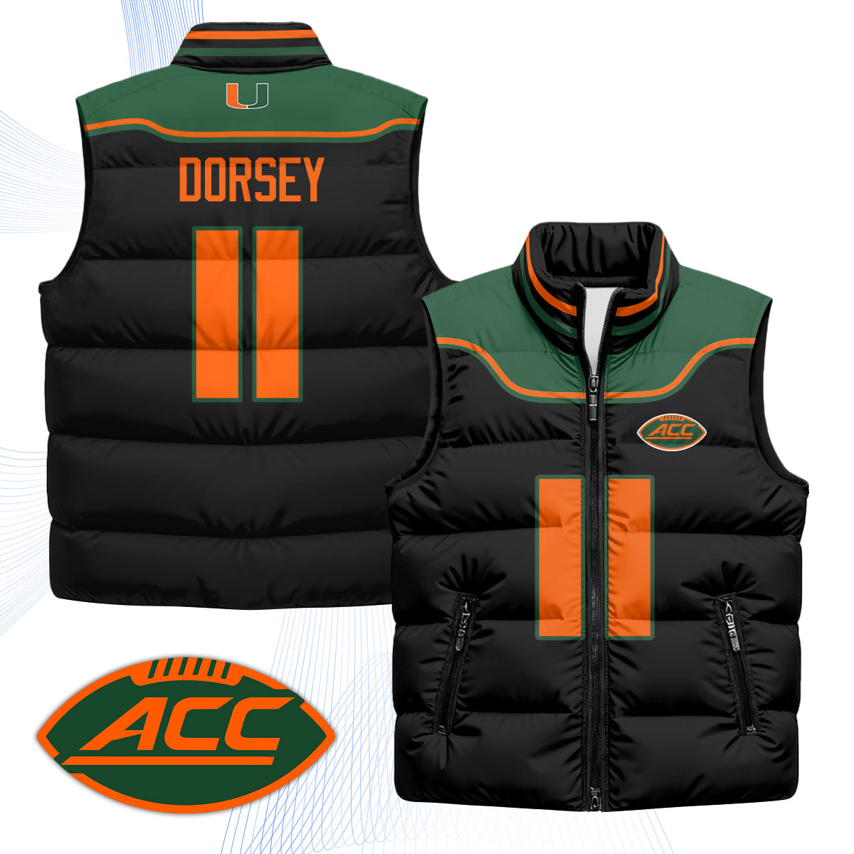 MIA 2001 Throwback Puffer Vest - Printed