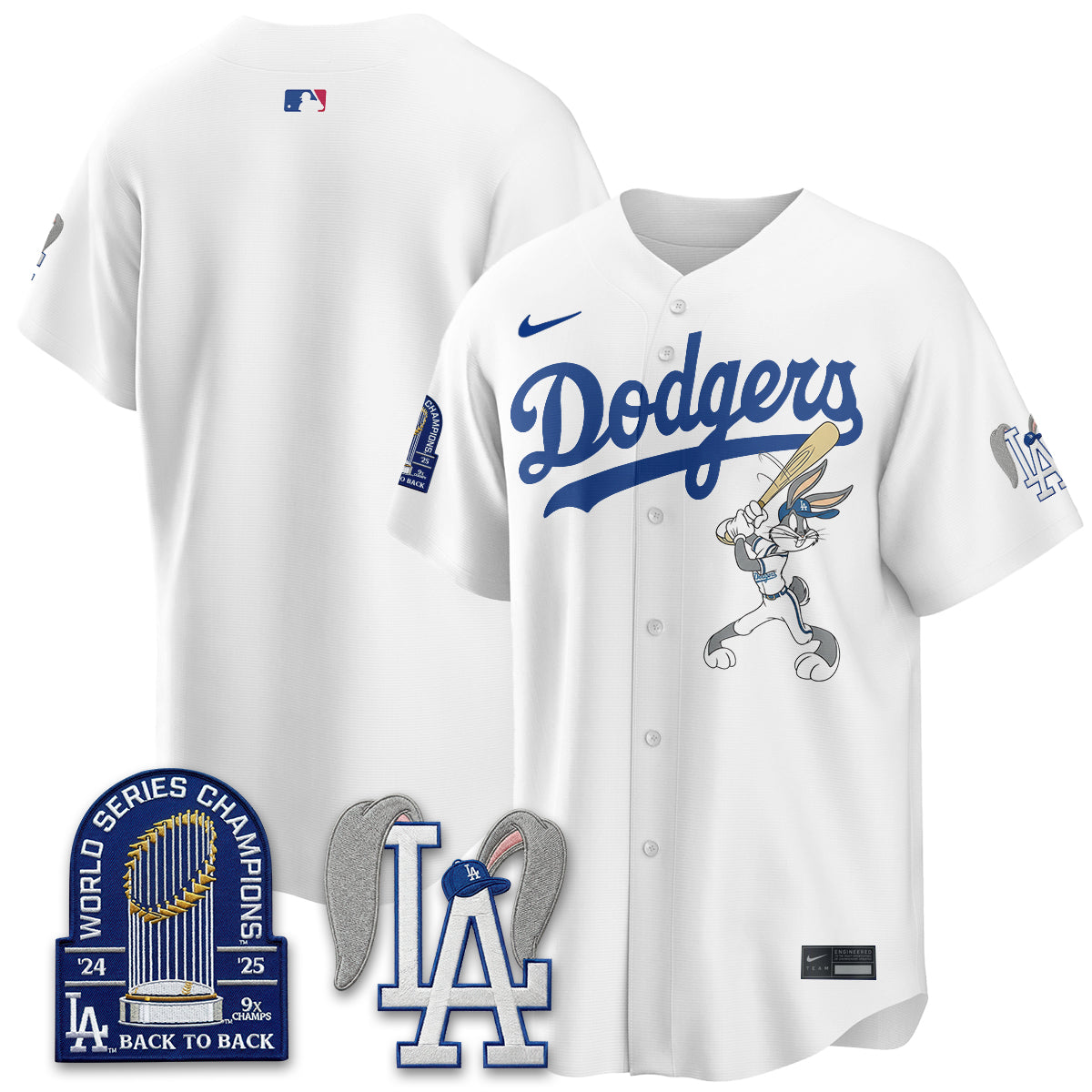 Los Angeles Dodgers Bunny Edition Vapor Jersey - Stitched