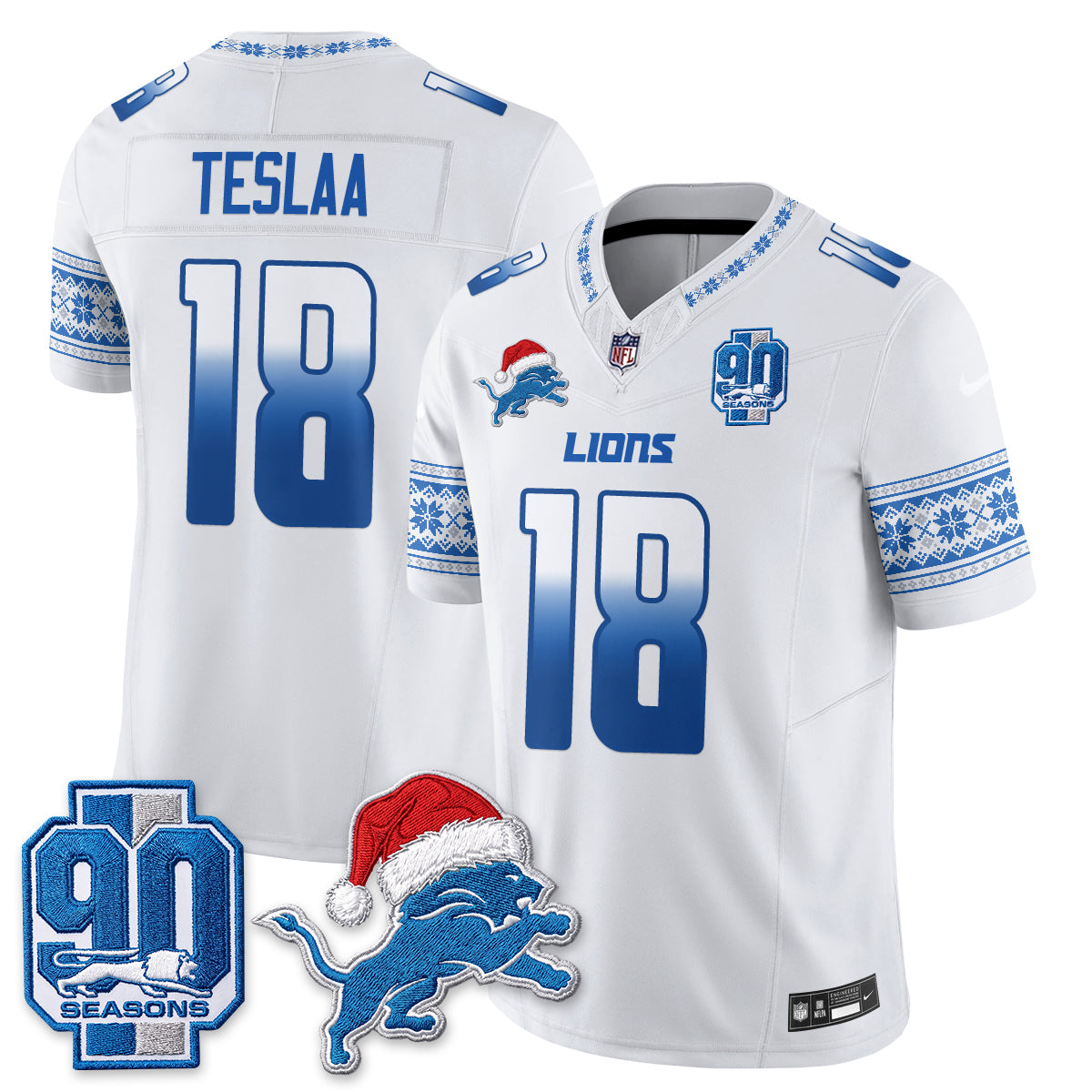 DET Xmas Edition Vapor Jersey - Stitched