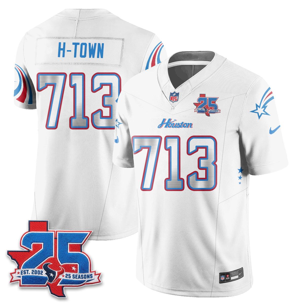 HOU Fan Gear Edition Vapor Jersey (2) - Stitched
