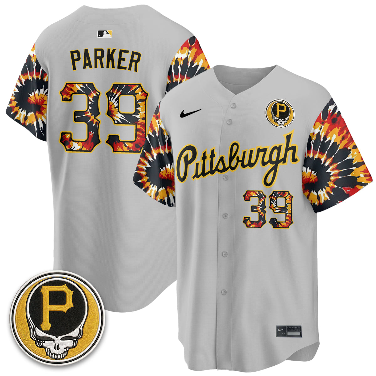 Pittsburgh Pirates x Grateful Dead Vapor Limited Jersey - Stitched
