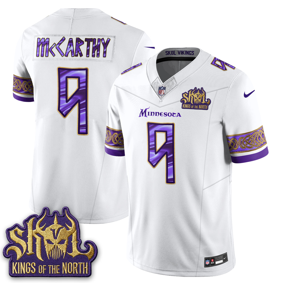 MIN  Warrior Skol Patch Vikings Font Edition  - Stitched (2)