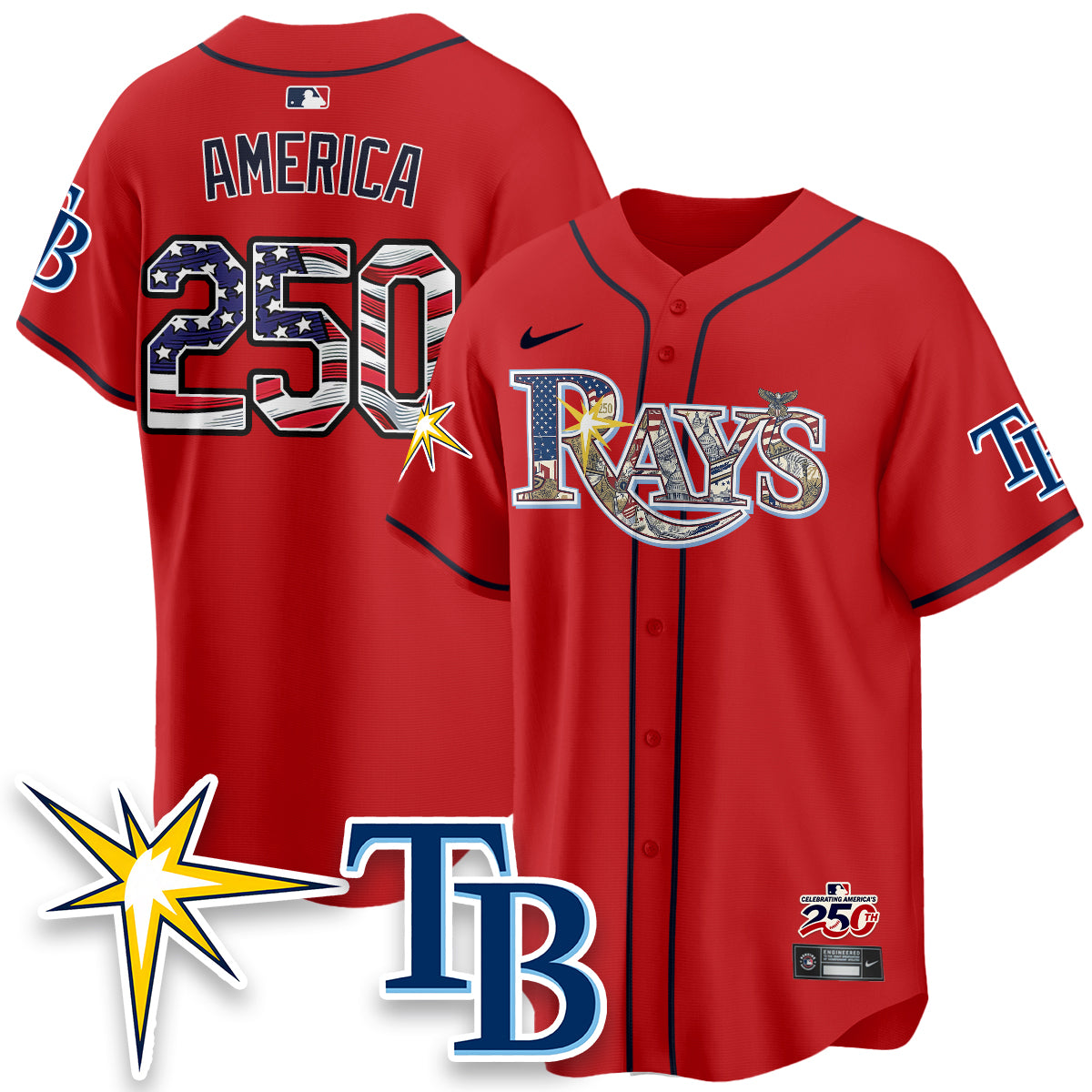 TB Independence Day USA 2026 Vapor Limited Jersey - Stitched