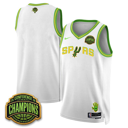 San Antonio Spurs 2026 Basketball Finals Alien Style Vapor Jersey - Stitched
