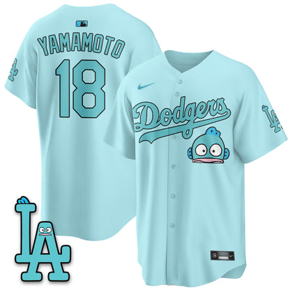 Los Angeles Dodgers x Hangyodon Edition Vapor Jersey- Stitched