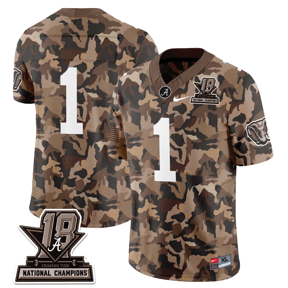Alabama Crimson Tide 2026 Military Appreciation Vapor Jersey - Stitched