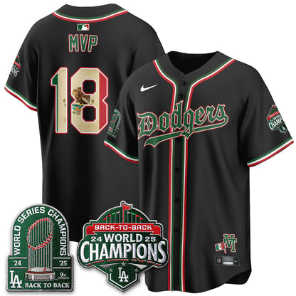 Los Angeles Dodgers x Mexico Style Vapor Jersey - Stitched