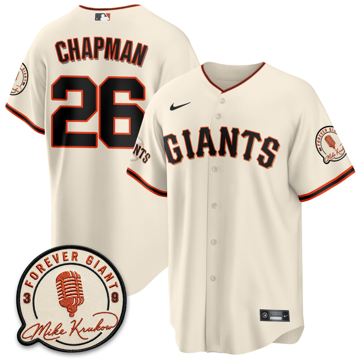 SF Mike Krukow Vapor Jersey - Stitched