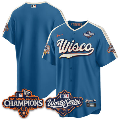 Milwaukee Brewers 2026 NL Champions City Connect Vapor Jersey - Stitched