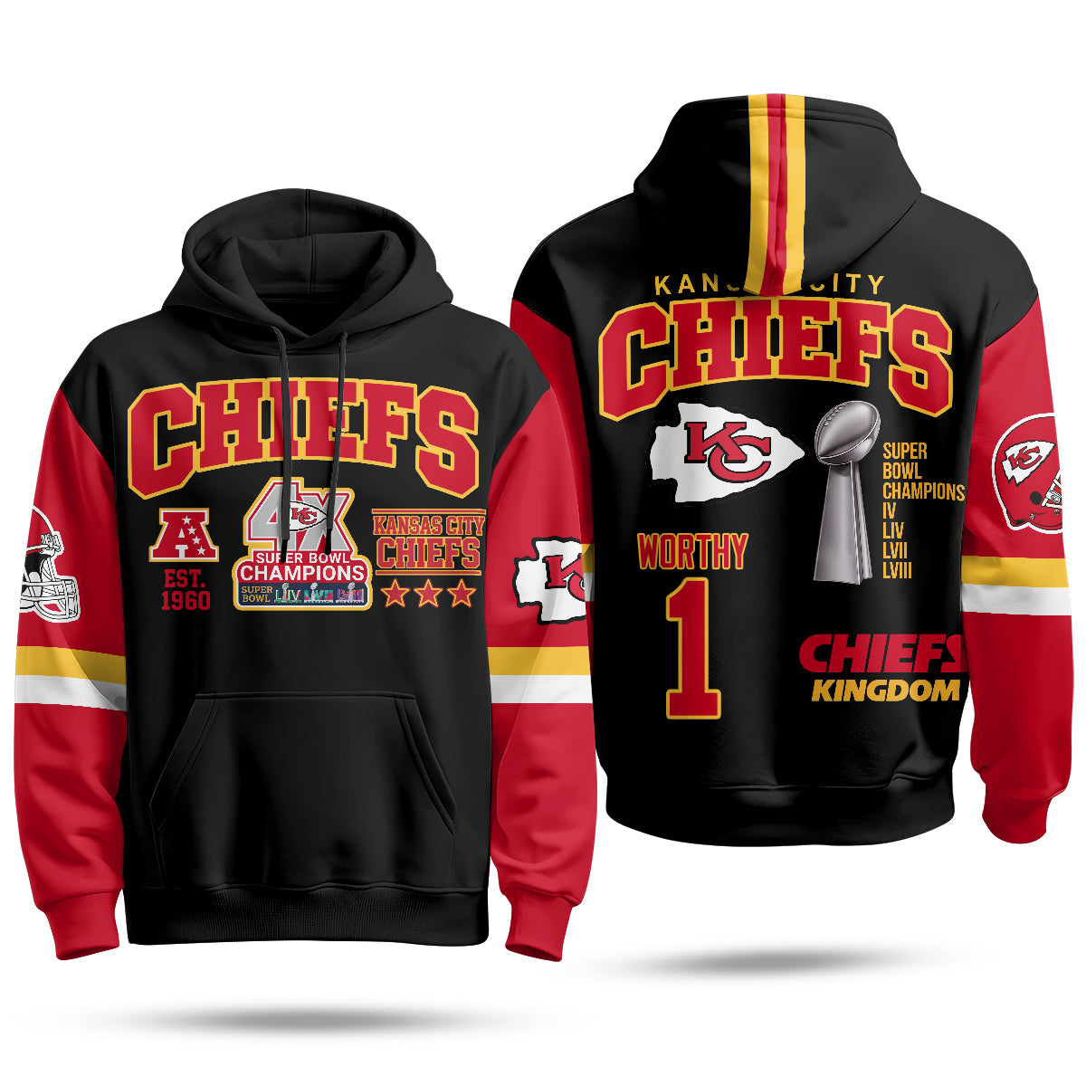 KC 4X Champs Gold Edition Fleece Hoodie - Printed