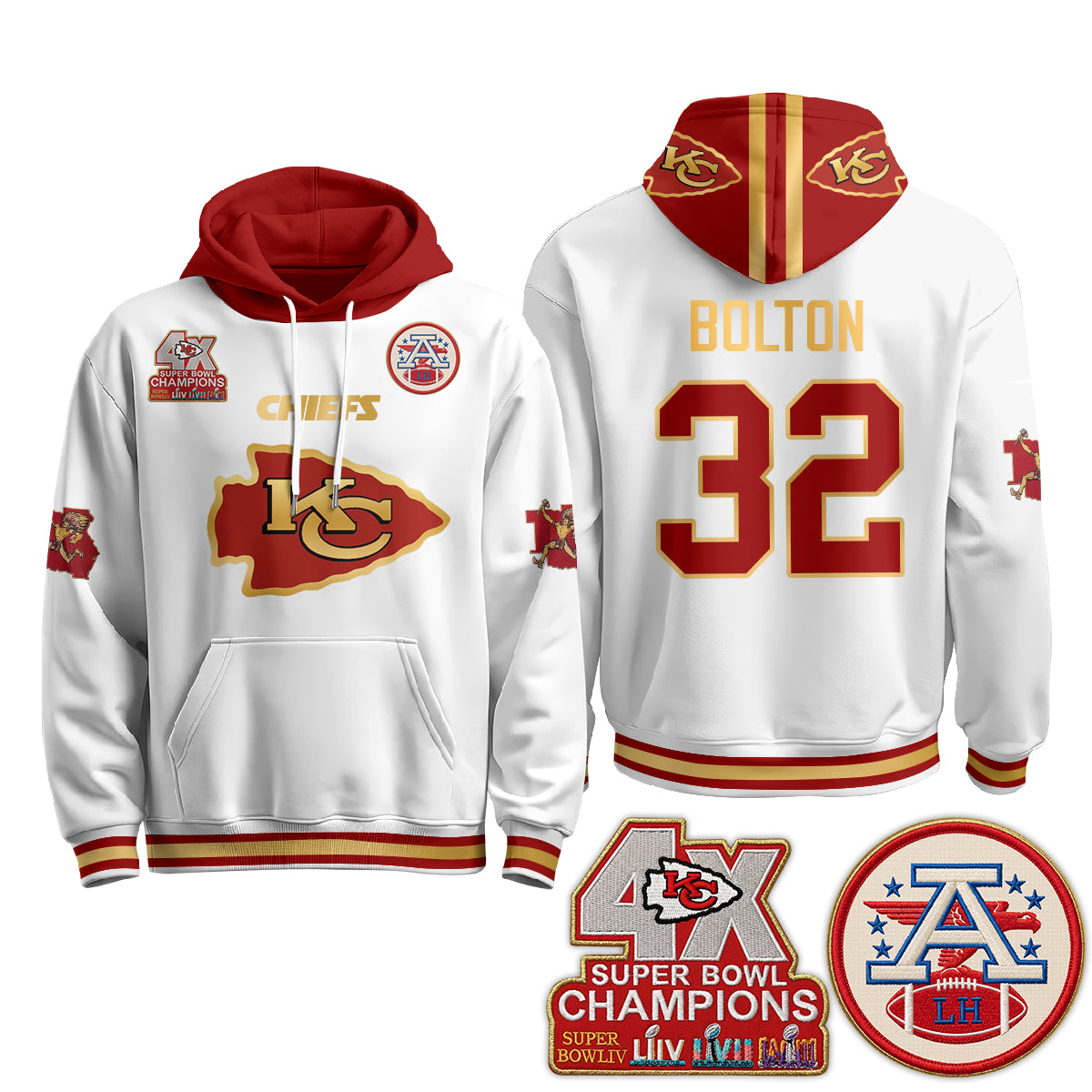 KC 4X Champs Gold Edition Hoodie - Stitched
