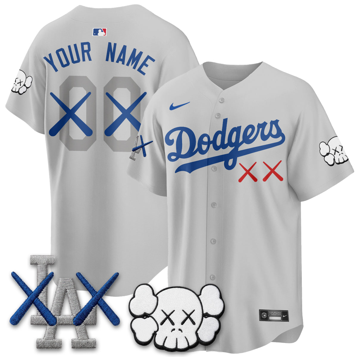Los Angeles Dodgers x KAWS Edition Vapor Custom Jersey - Stitched