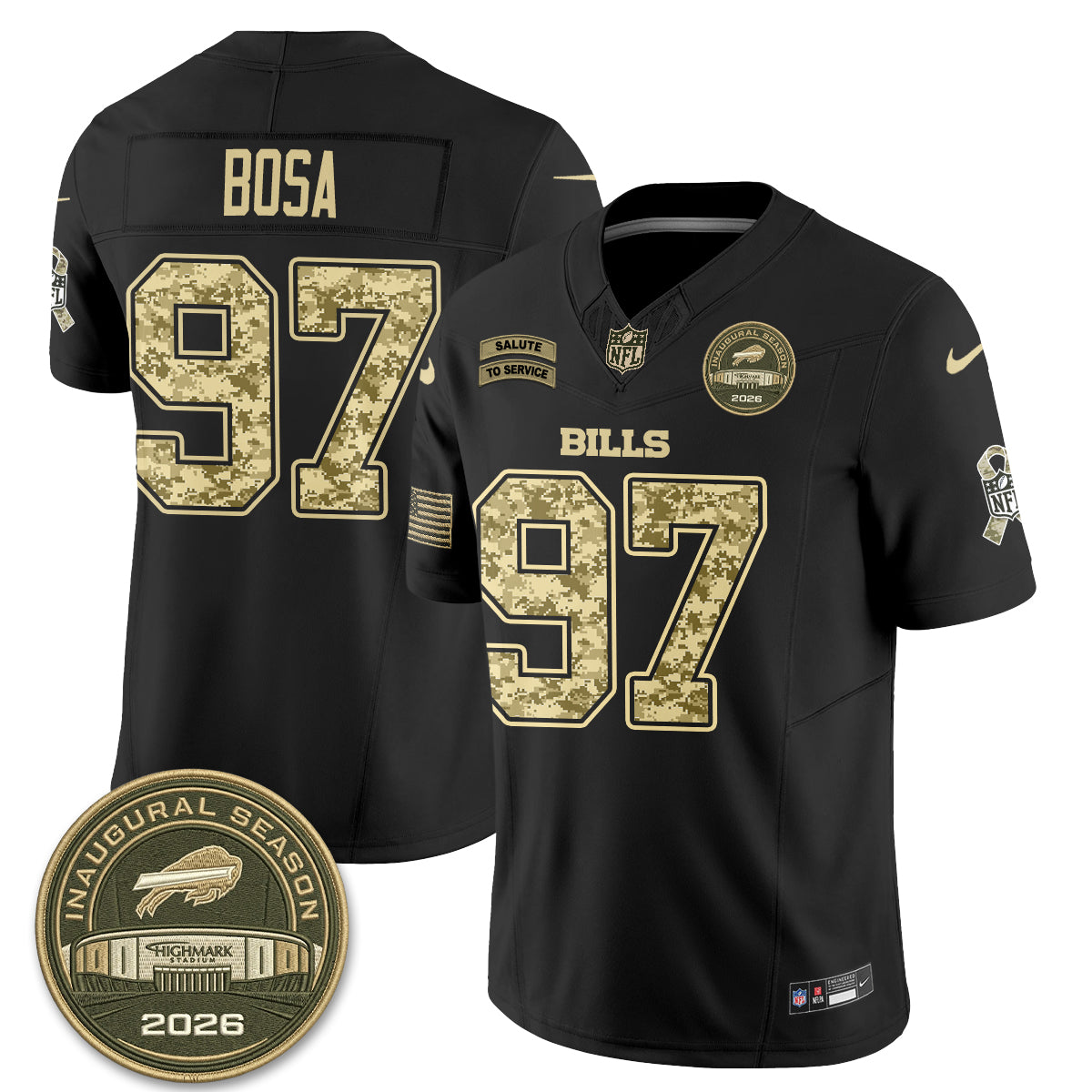 BUF 2026 Salute to Service Edition Vapor Jersey V2- Stitched