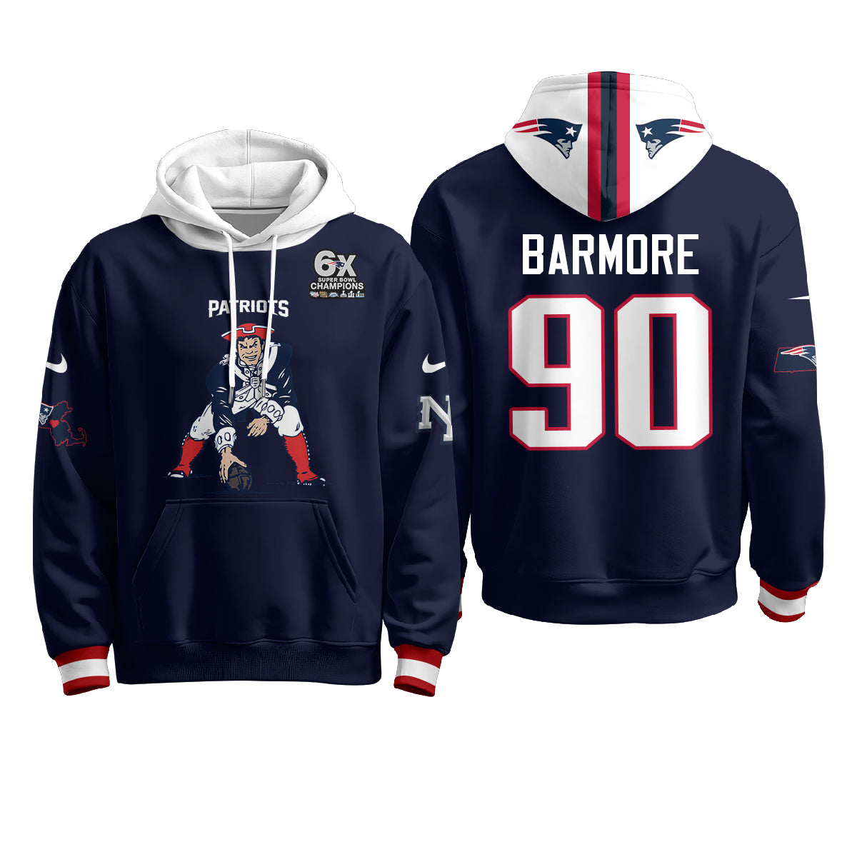 NE Minuteman Edition Fleece Hoodie - Printed