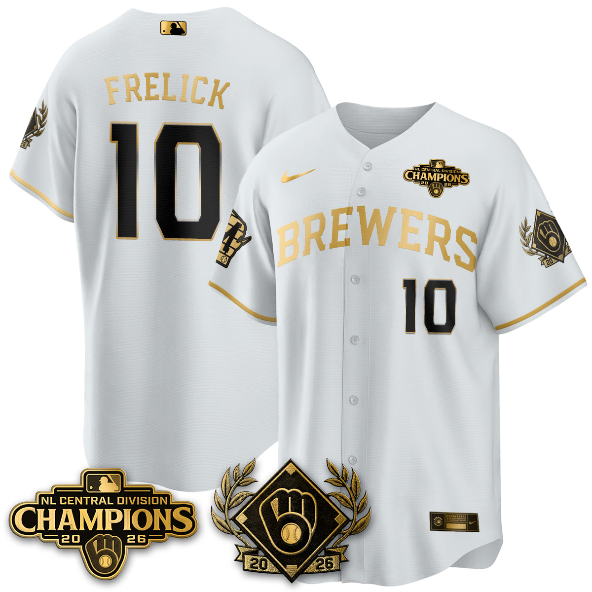 Milwaukee Brewers 2026 NL Division Champs Vapor Jersey - Stitched