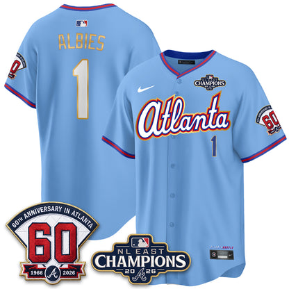 Atlanta Braves 2026 NL East Champs Gold Edition Vapor Jersey - Stitched