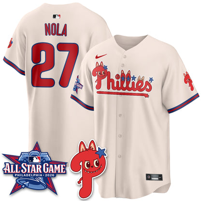Philadelphia Phillies Fanged Rabbit Doll  Vapor Limited Jersey - Stitched