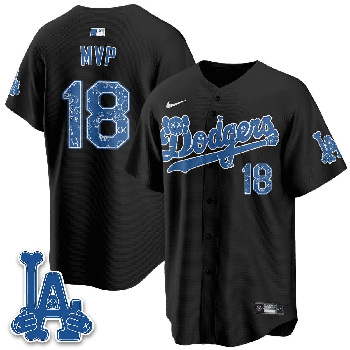 Los Angeles Dodgers x KAWS Edition Vapor Jersey V2- Stitched