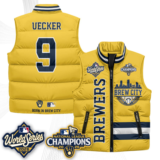 Milwaukee Brewers 2026 NL Champions Puffer Vest - Printed
