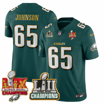 PHI LII-LIX Super Bowl Champions Vapor Limited Gold Jersey - All Stitched