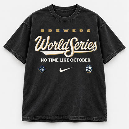 Milwaukee Brewers 2026 World Series Washed T-Shirt - Printed