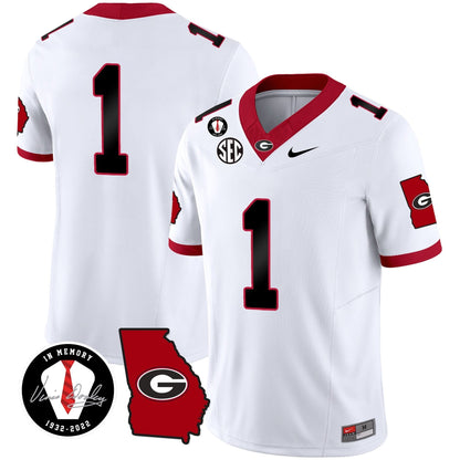 Georgia Bulldogs 2024 Vapor Jersey V3 - Georgia Map - All Stitched