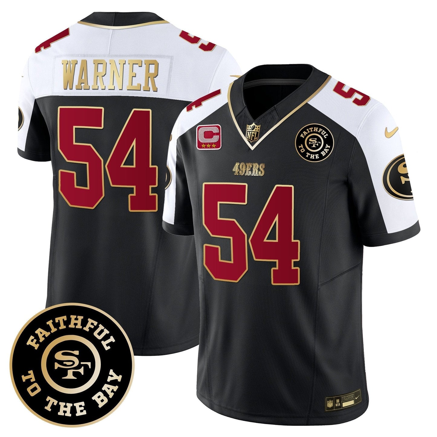 49ers Faithful To The Bay Patch Vapor Limited Jersey V6 - All Stitched