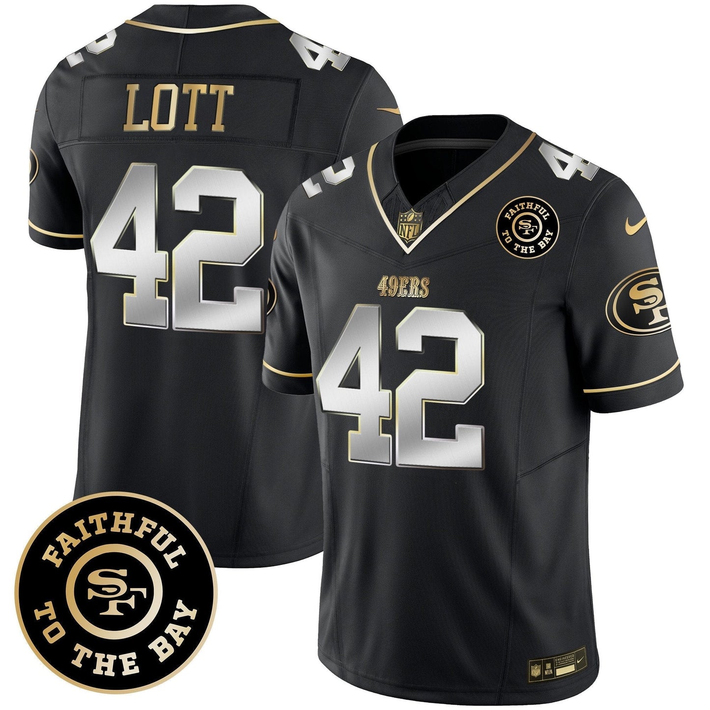 49ers Faithful To The Bay Patch Vapor Limited Jersey V6 - All Stitched