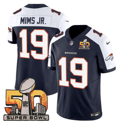 DEN Super Bowl 50 Patch Vapor Jersey - All Stitched